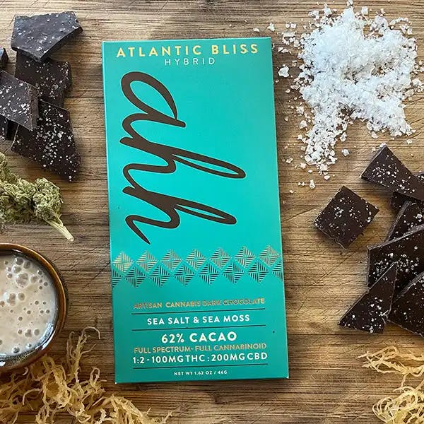 Product: Ahh | Sea Salt & Sea Moss | Dark Chocolate RSO Infused Bar - 100mg