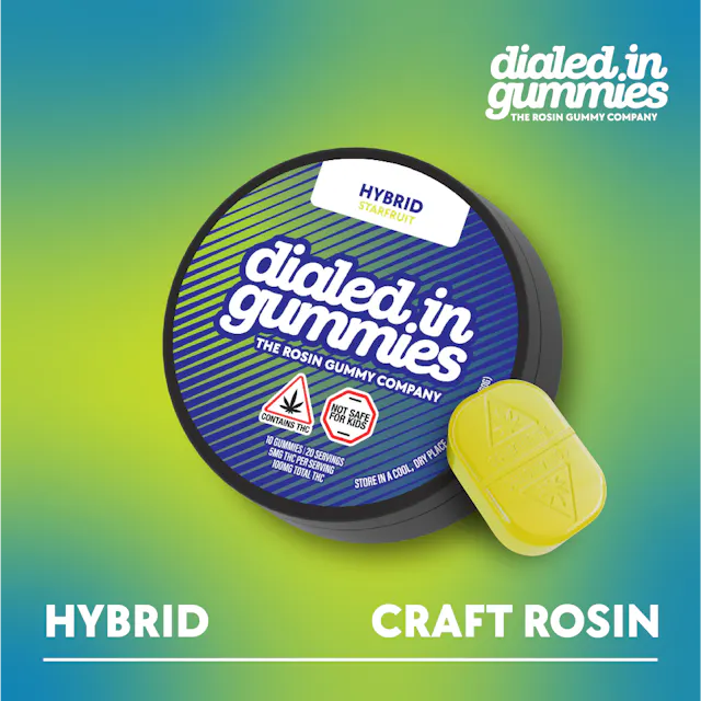 100mg - Starfruit - Rosin Gummies (10pk) - Image 1