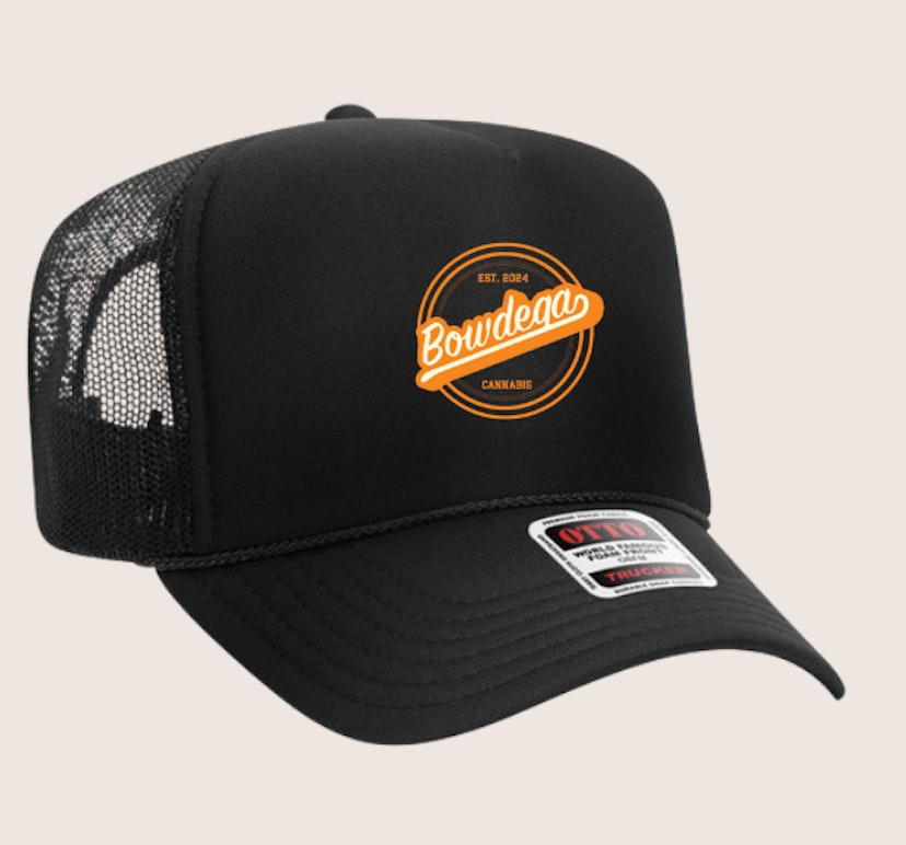 Bowdega Baseball Hat - Mesh Black & Orange