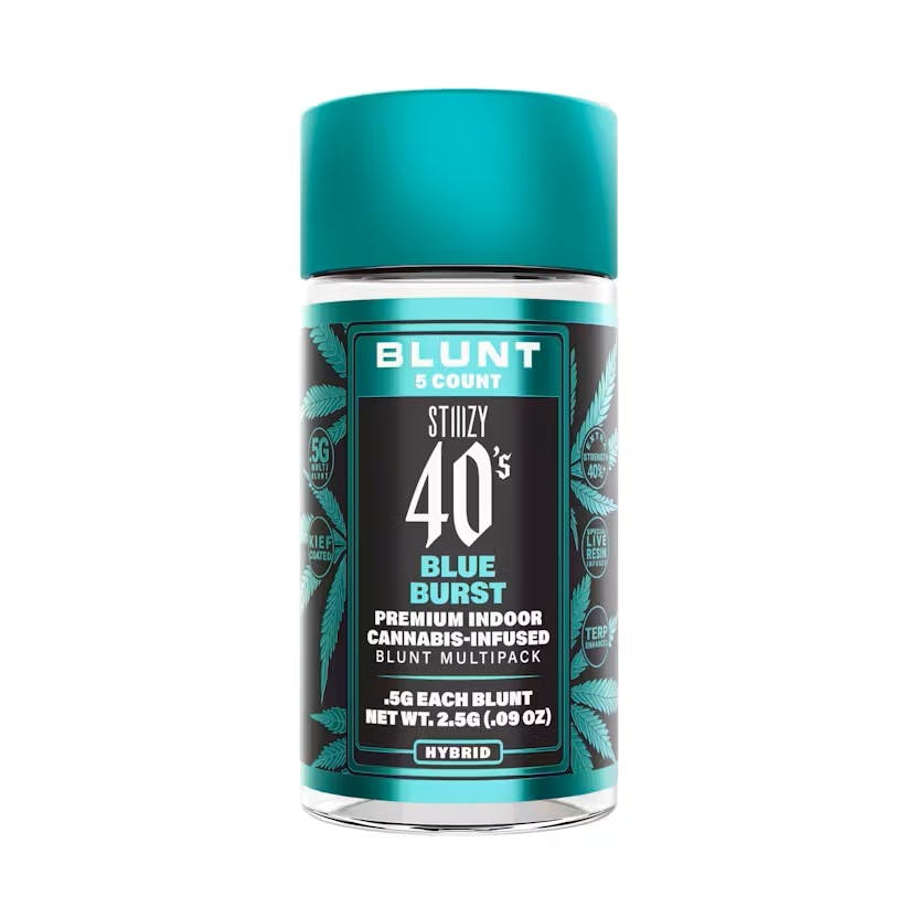 Stiiizy - 5-Pack .5g Live Resin Infused Blunts - Blue Burst