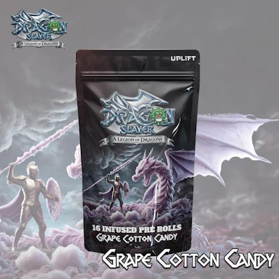 Dragon Slayer - 16-Pack .8g Infused Prerolls - Grape Cotton Candy - PRE_ROLLS by Dragon Slayer at King of Budz
