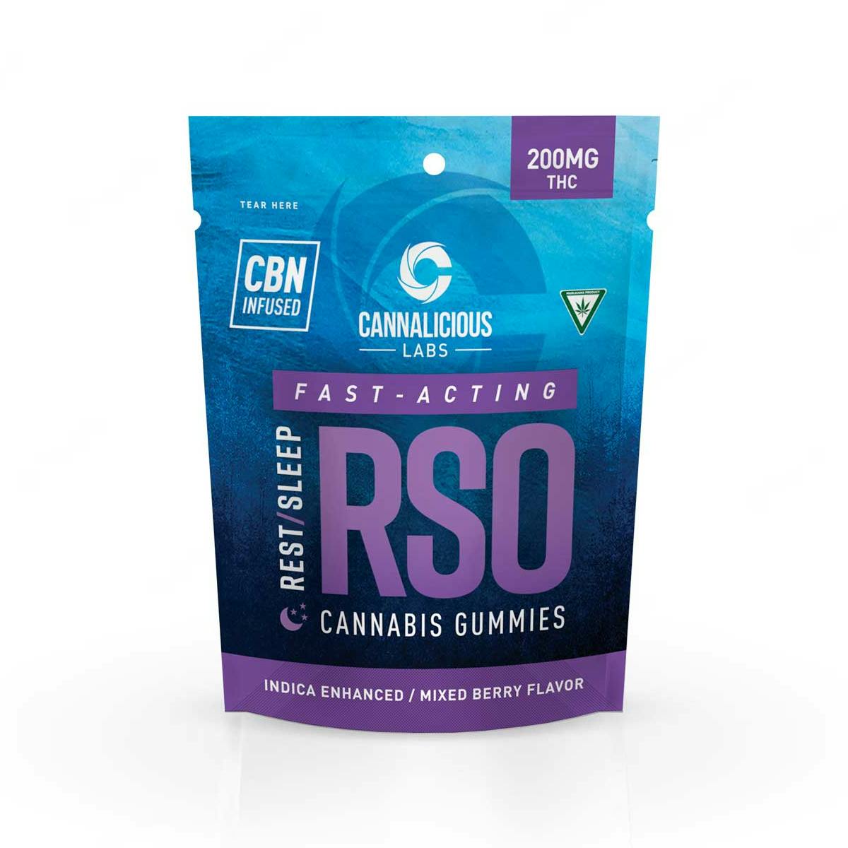 Cannalicious Labs | RSO Gummies - 200mg - Mixed Berry (Indica)