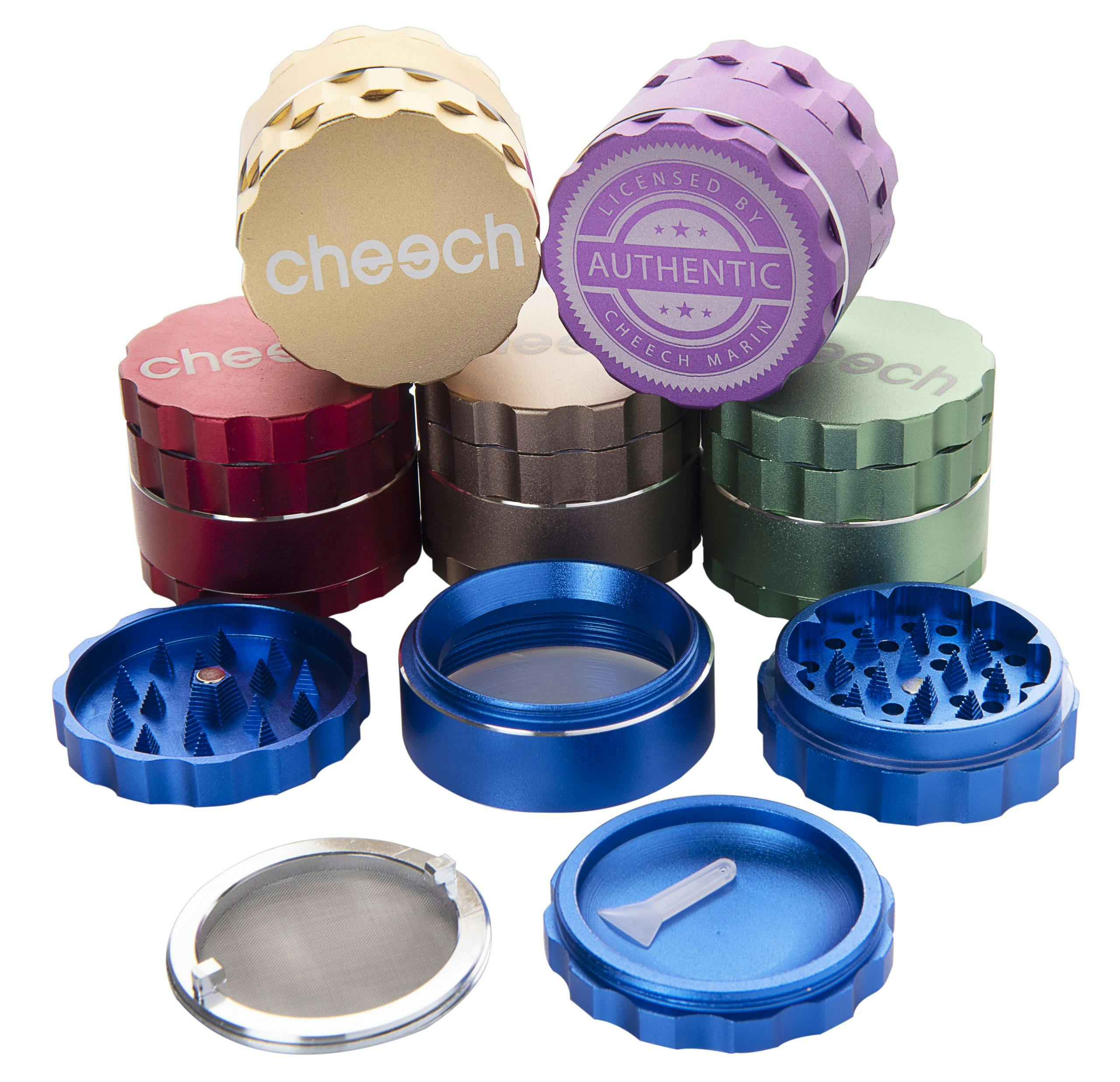 Cheech | 54mm 4pc Premium Grinder - Assorted Colours #1003