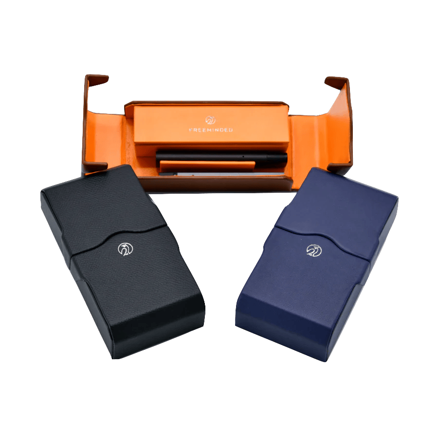 Freeminded | The Traveler Vape Case | Black Calfskin