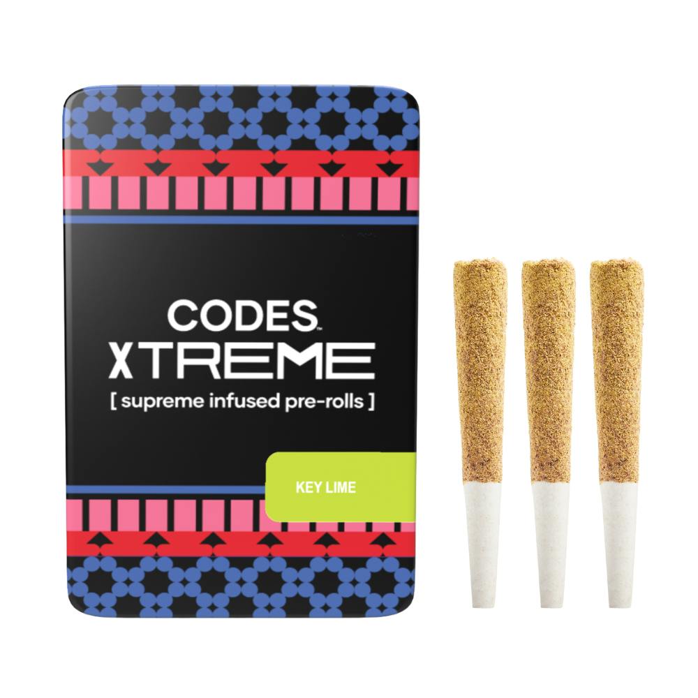 Codes: Infused Pre-Roll Pack | Key Lime x Lime Diesel | Xtreme J's