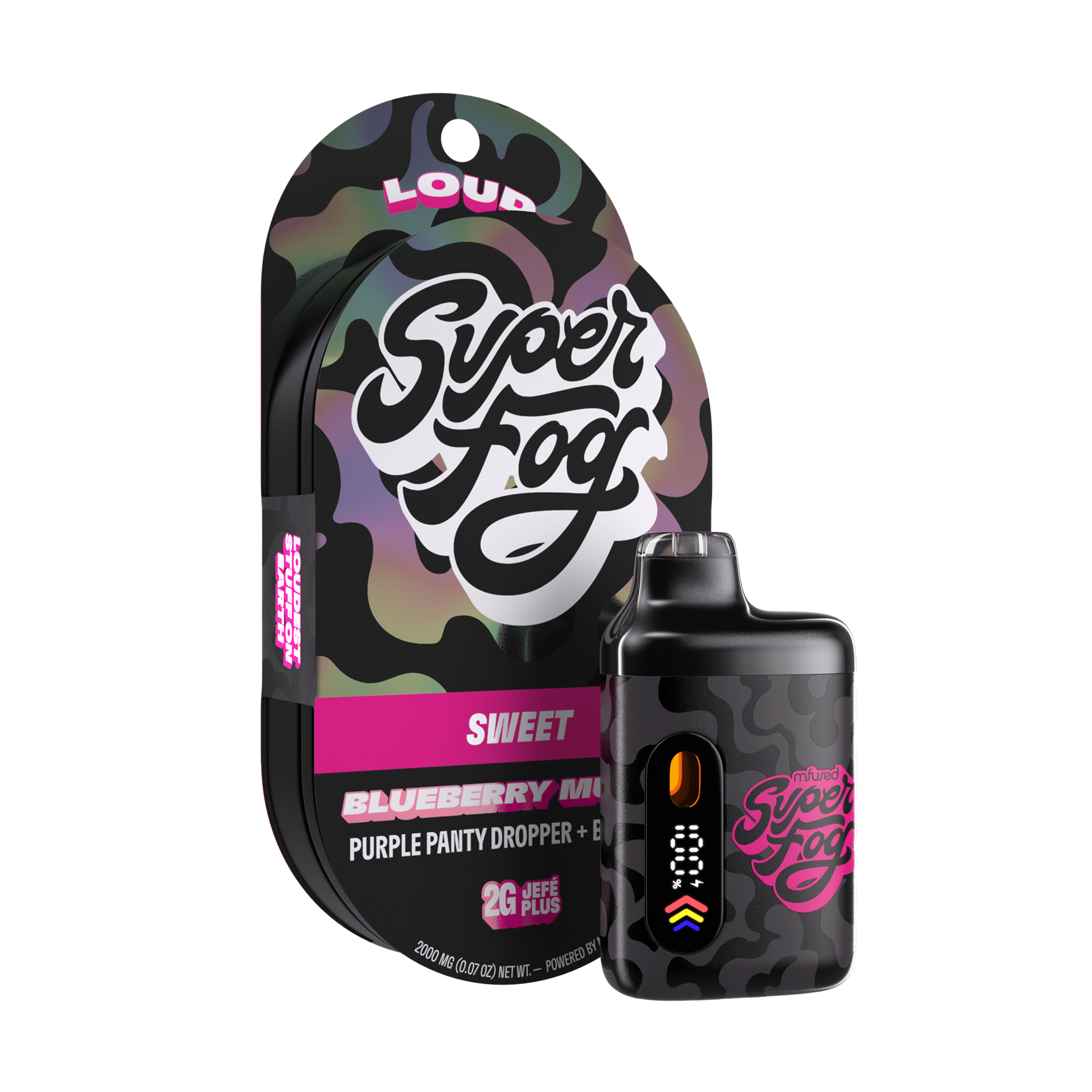 Mfused SuperFog Loud 2g Disposable - Blueberry Muffin