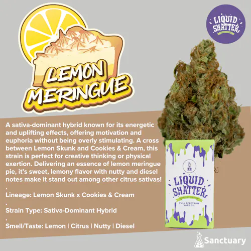 Lemon Meringue (S) – Liquid Shatter Vape Cartridge l (.5g)-1