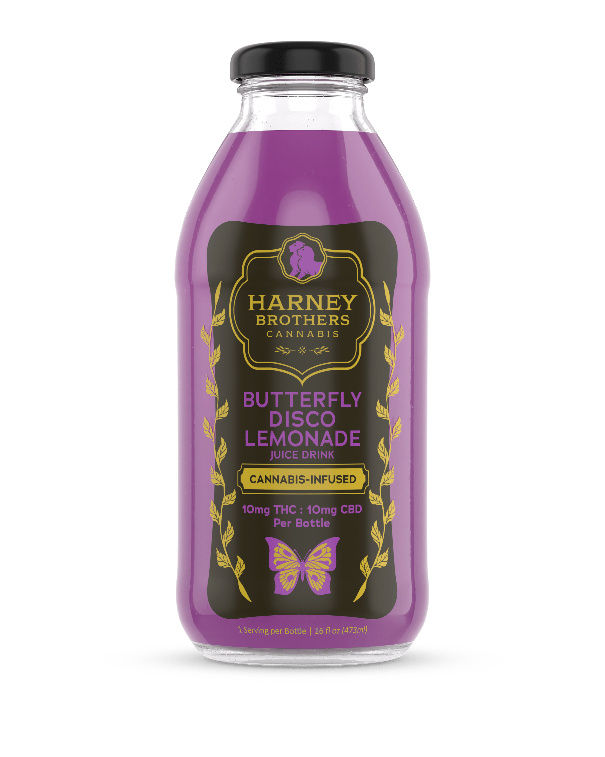 Harney Brothers Cannabis Butterfly Disco Lemonade 10mg 16oz