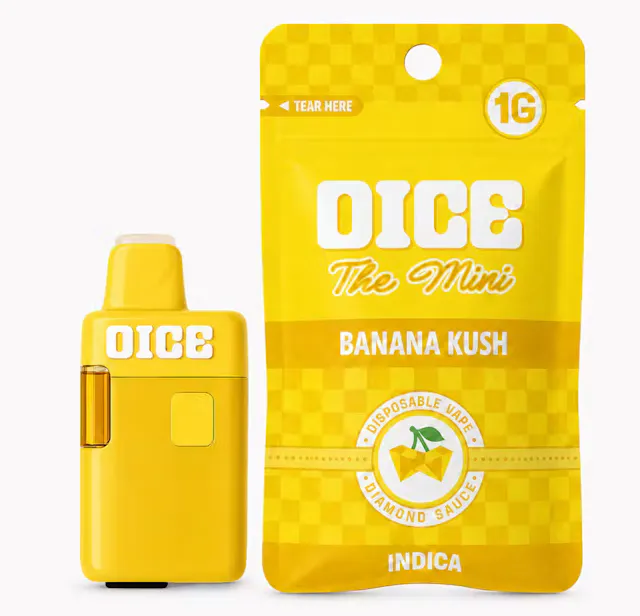 Dice Distillate Disposable Banana Kush 1g (indica, disposables)