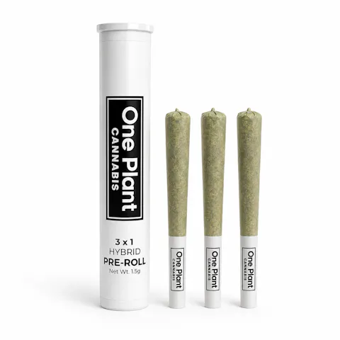 Happy Hour Pre Roll x, as One Plant's menu shows it