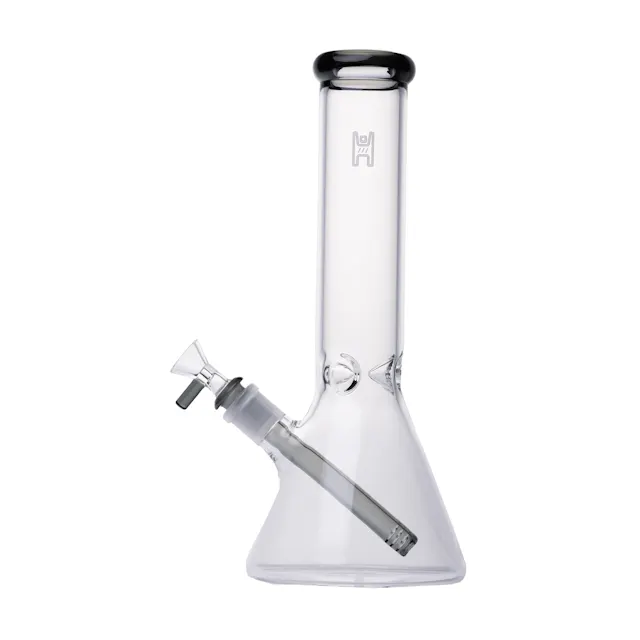 Human Grade 12" Bong Beaker Smoke / White (hybrid, glassware)