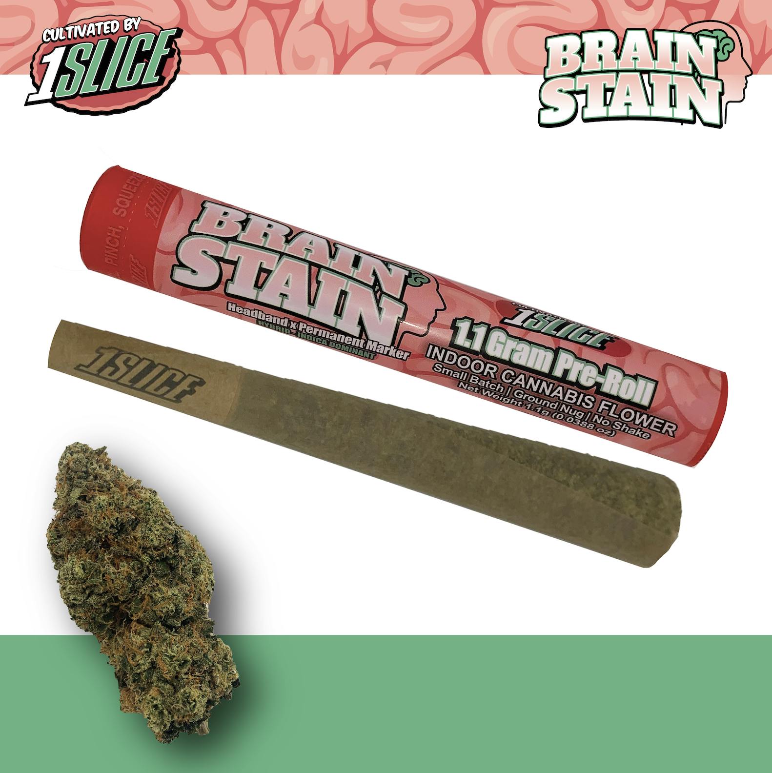 1Slice | 1.1g Pre-Roll | Brain Stain