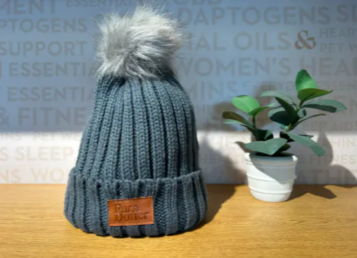 Pom Pom Beanie – Grey-active