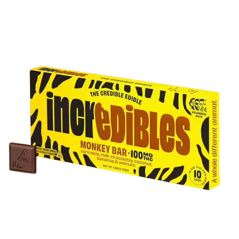 Product Incredibles - Monkey Bar - 100mg - Chocolate Bar