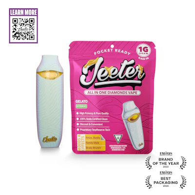 Gelato Jeeter All In One Diamonds Disposable | Pocket Ready | 1g | Hybrid