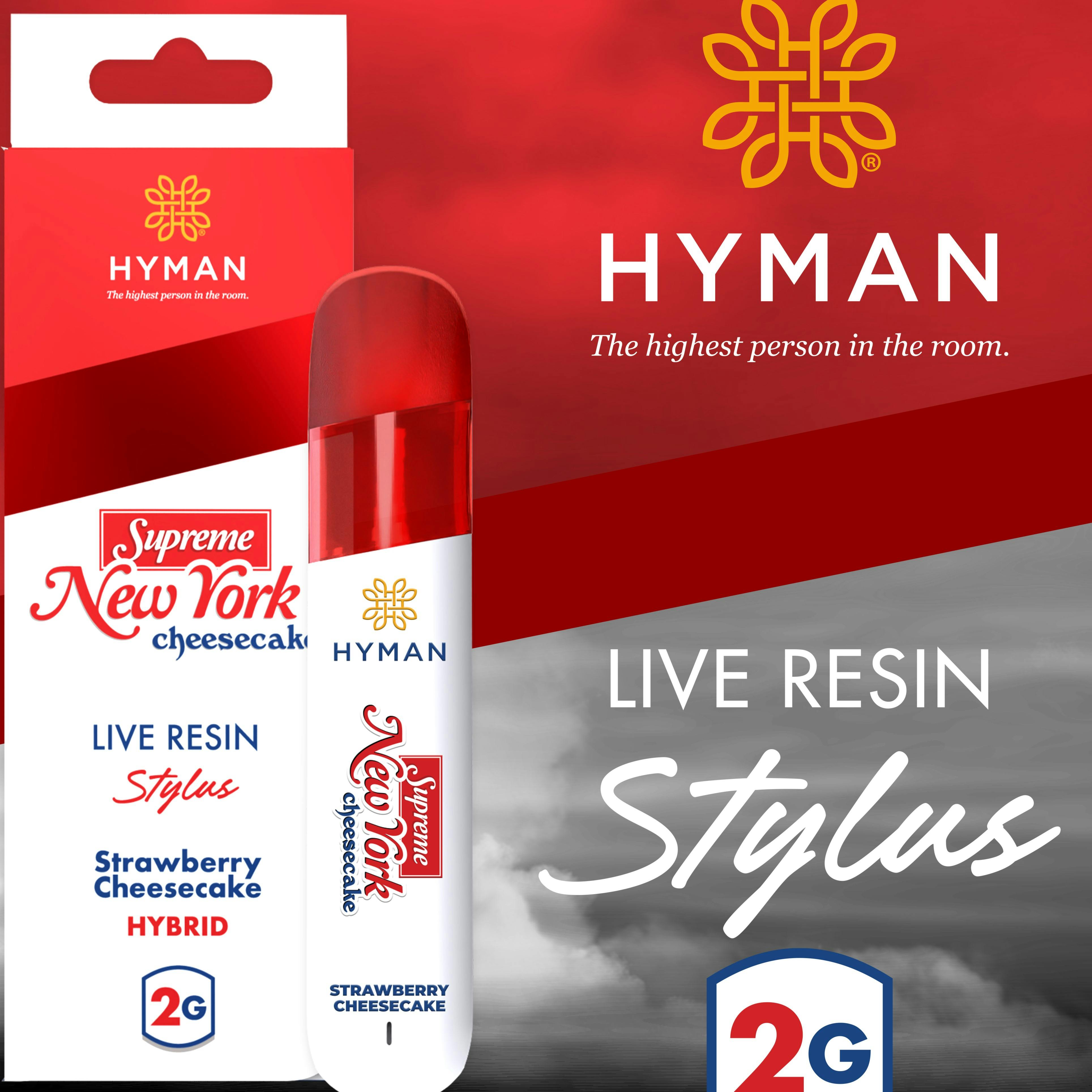 Hyman | Stylus | New York Cheesecake | 2G Live Resin Disposable