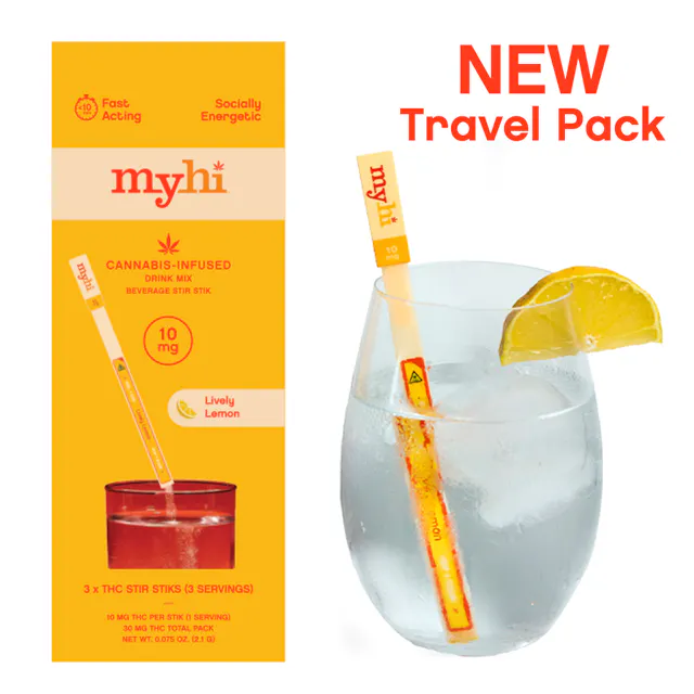 MyHi Lively Lemon - Beverage Stir STIKs -  3 count (30mg)