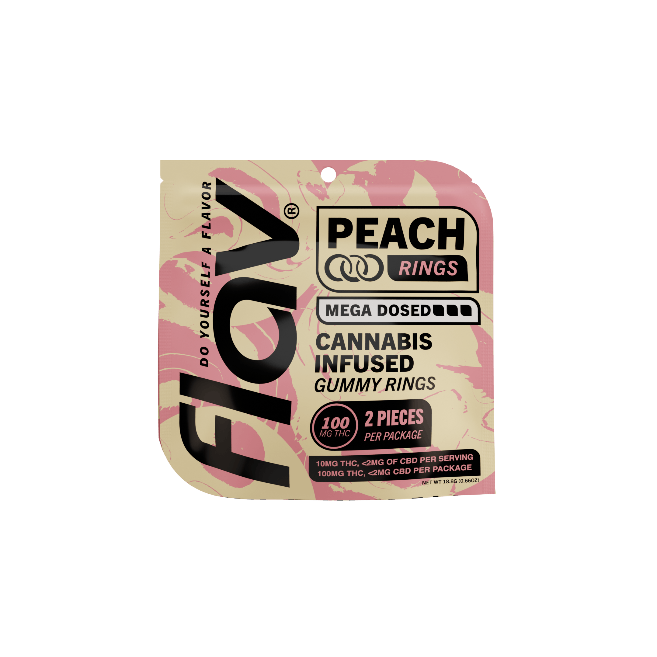 Peach Mega Rings - 100mg
