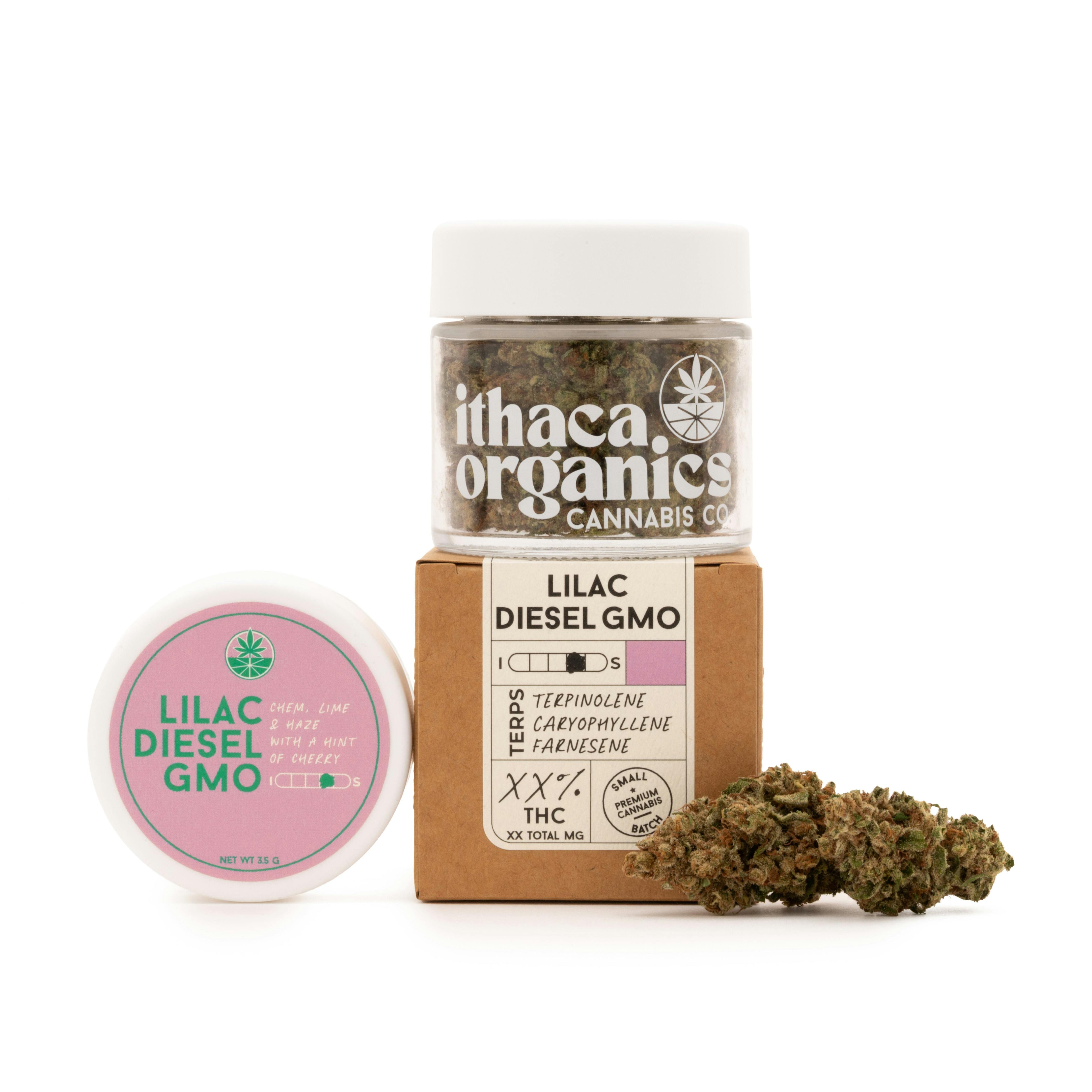Ithaca Organics - Lilac Diesel GMO - 3.5gIthaca Organics Cannabis Co.Sativa-HybridTHC: 23%Kaya Bliss Summer Special! Spend $250 get $30 Off!+2