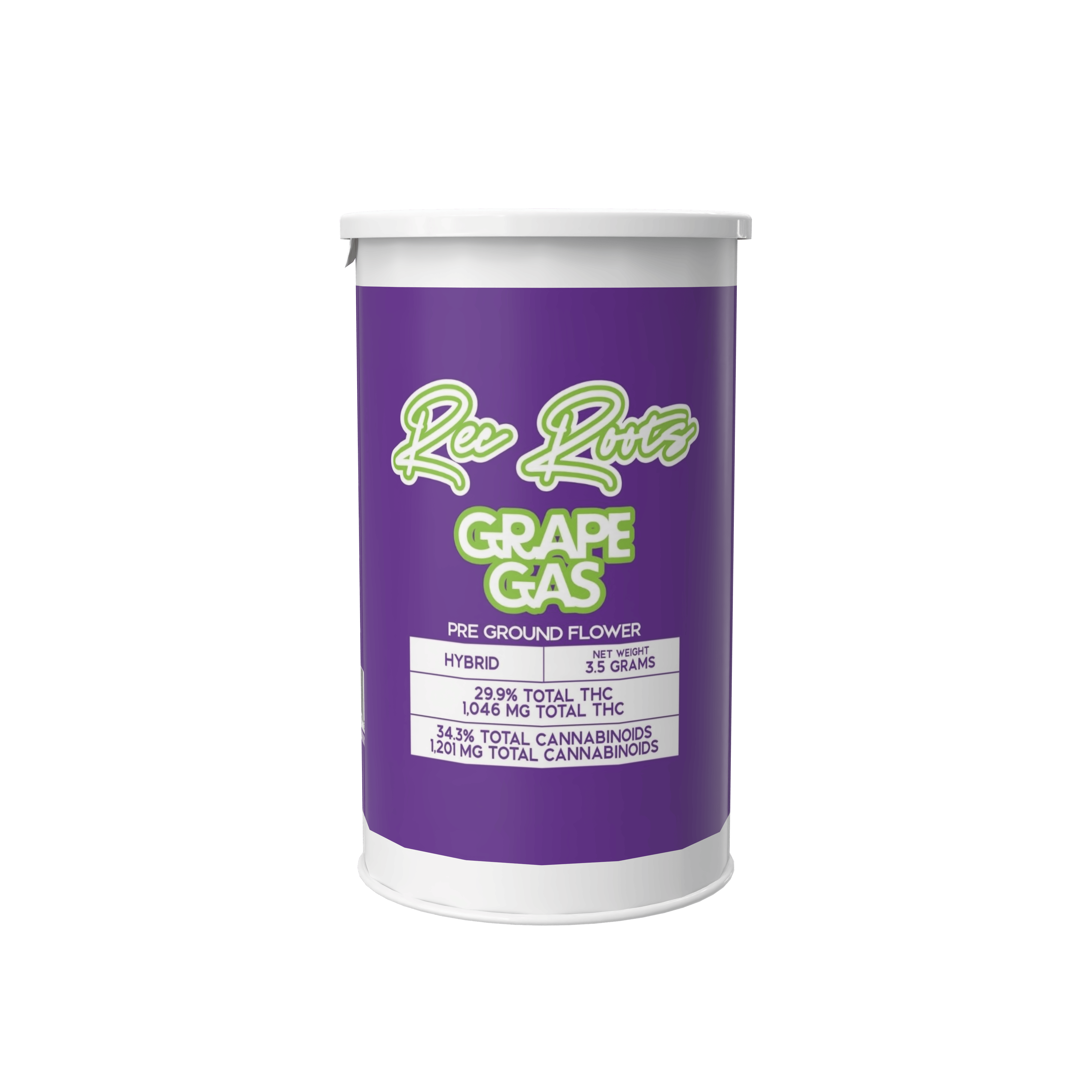 Grape Gas | Pre-ground Flower | 3.5g by Rec Roots | Buy Online