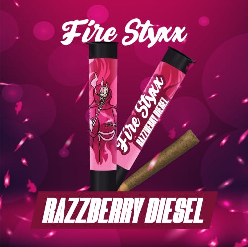 Fire Styxx | Razzberry Diesel | Infused Preroll - 1g