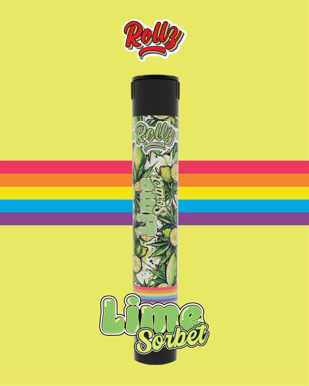 Rollz - 1g Infused Preroll - Lime Sorbet