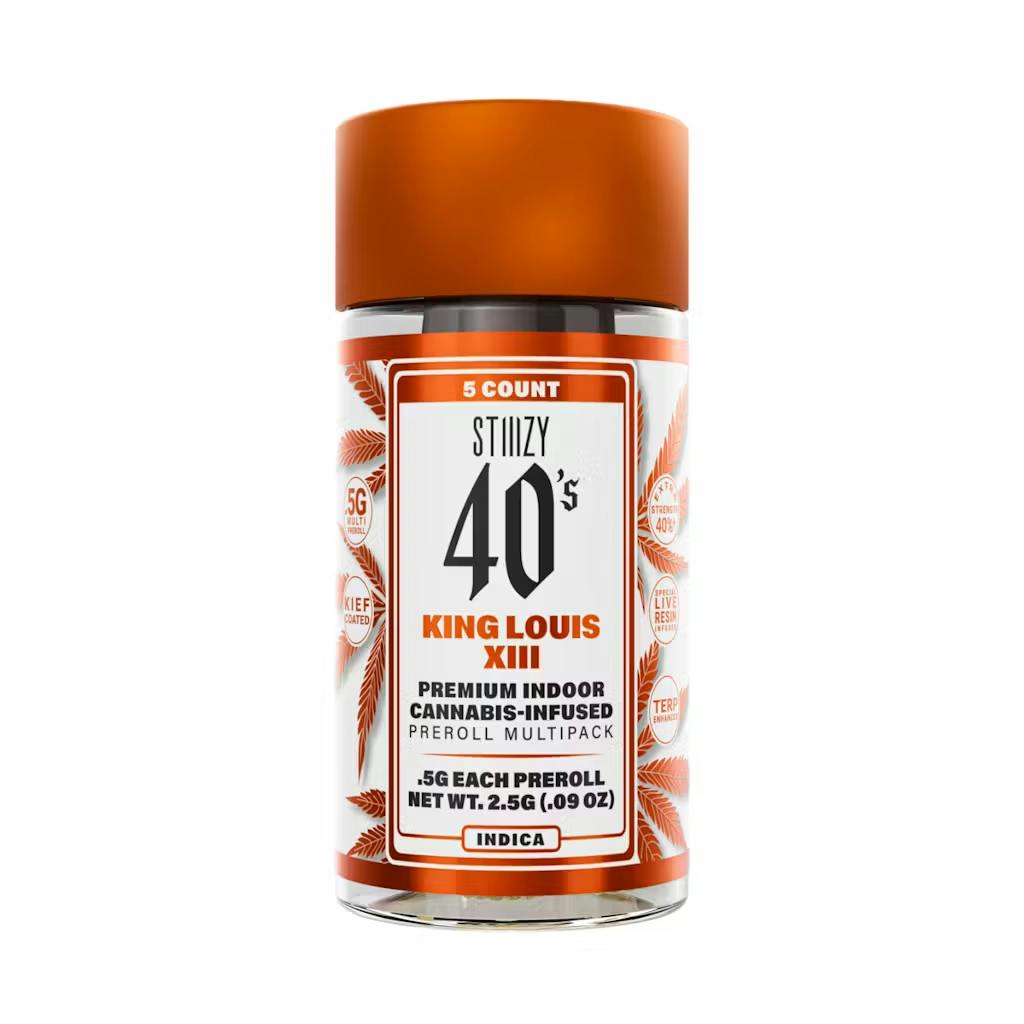 Stiiizy - 5 Pack .5g Infused Prerolls - King Louis XIII
