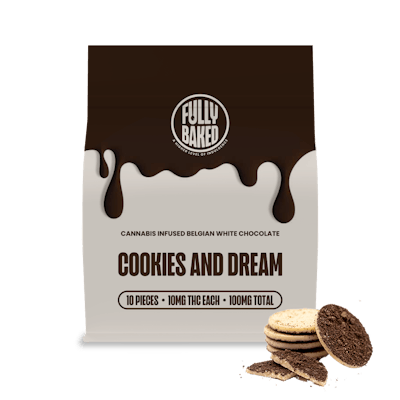Product IKT Fully Baked - Cookies and Dream White Chocolate Discs 100mg
