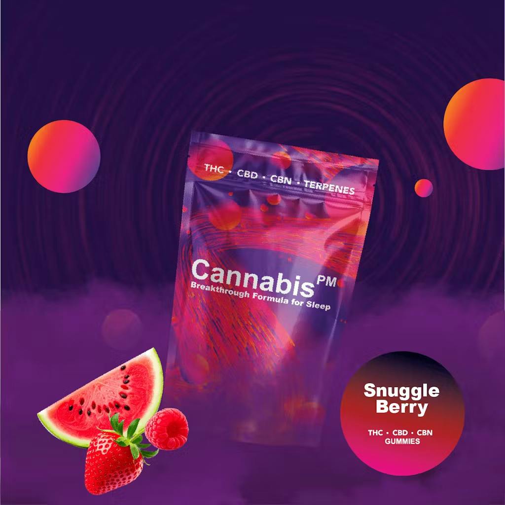 CannabisPM - 50mg THC:50mg CBD:50mg CBN Gummies - Snuggle Berry