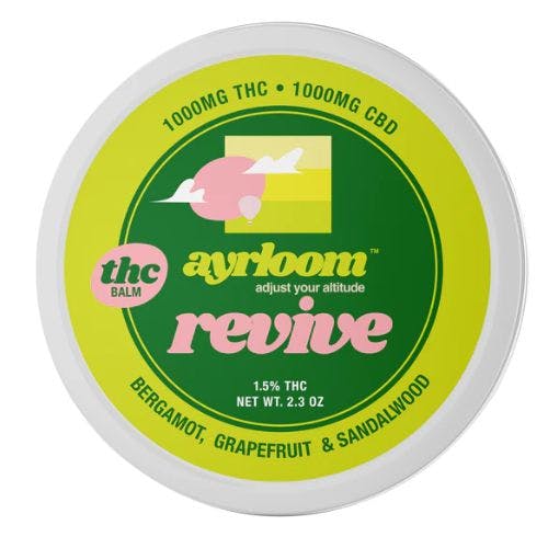 Ayrloom | Revive Balm w/ Bergamot, Grapefruit & Sandalwood | 1:1 THC:CBD | 1000mg