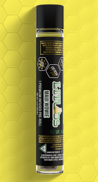 Product: Lit Labs | CBG Bubblehash & Live Resin Infused Pre-Roll - 1.2g - Maui Wowie