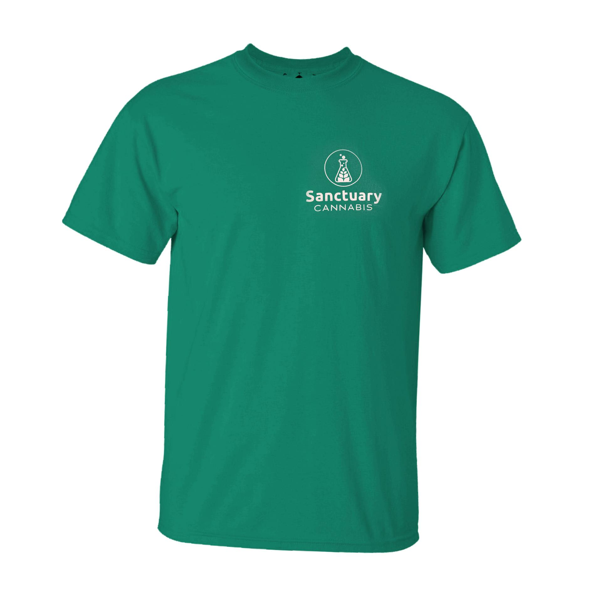 S) Green Logo Shirt | Sanctuary Cannabis (Lee Vista)