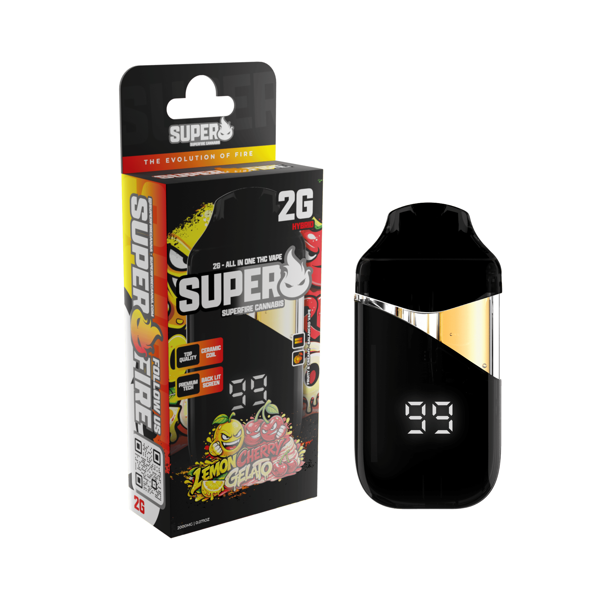 Superfire - 2g Disposable - Lemon Cherry Gelato (H)