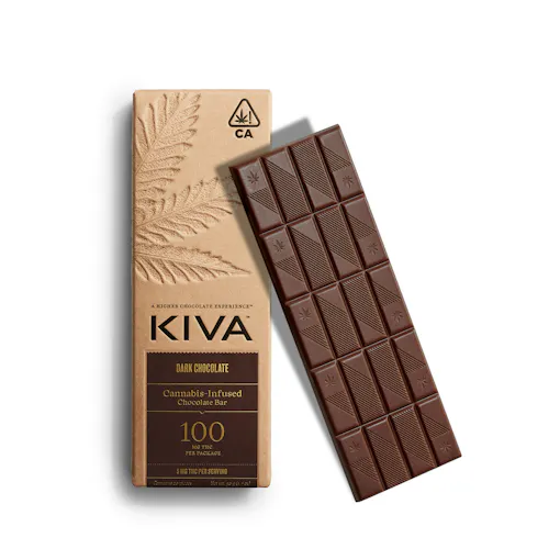 Kiva Dark Chocolate Cold Water Hash Bar-active
