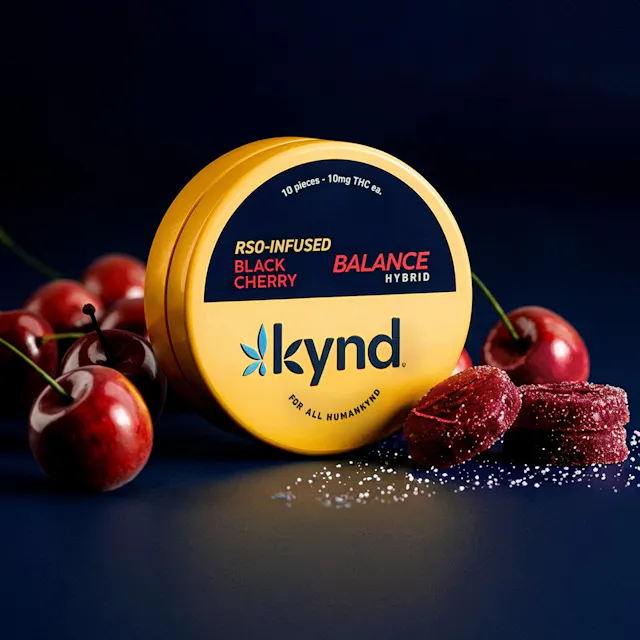 Kynd RSO Gummies - Balance Black Cherry 10pk/100mg (indica, 2.8g)