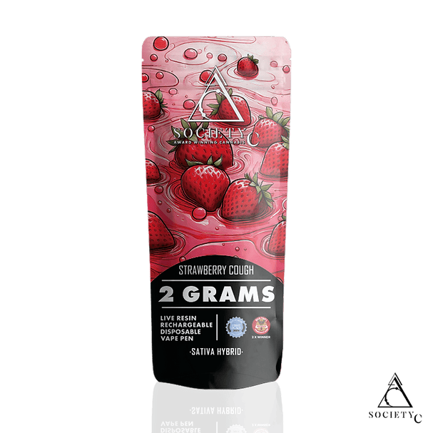 Product: Society C | Live Resin Disposable - 2g - Strawberry Cough