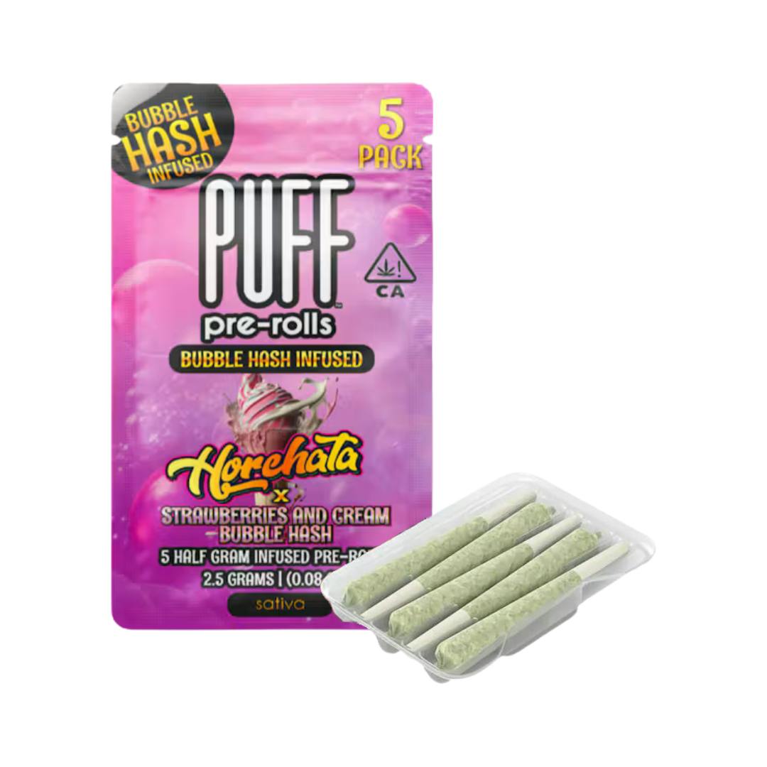 HORCHATA X STRAWBERRY AND CREAM 5PK BUBBLE HASH PREROLL-0