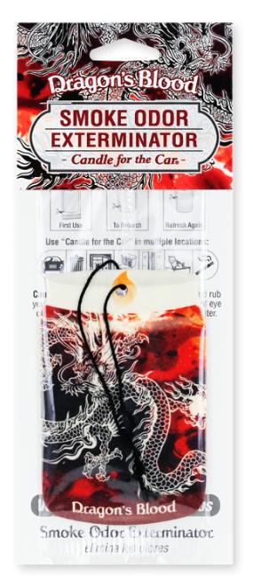 Product Smoke Odor Exterminator Candle for the Car DRAGON'S BLOOD