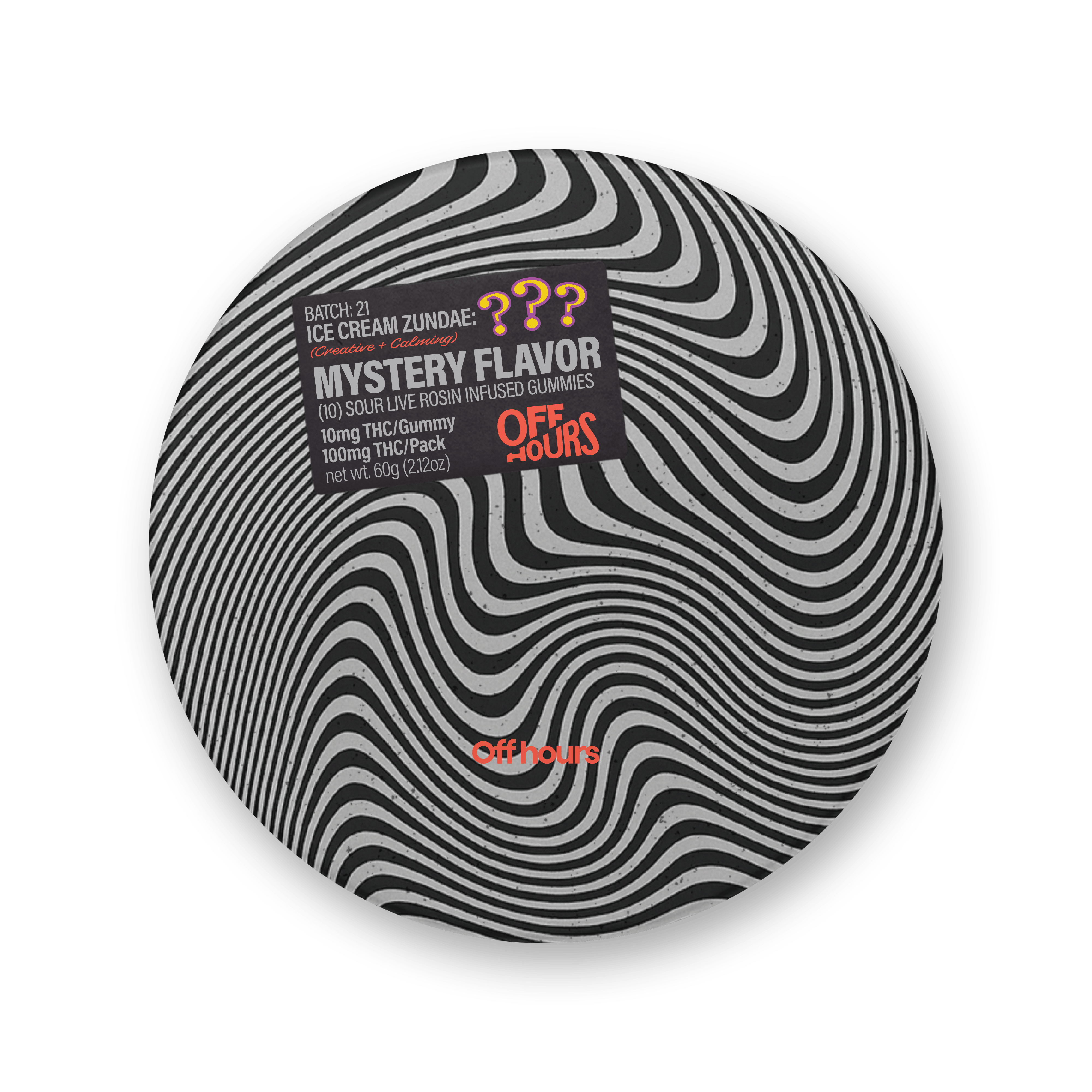 Off Hours - Ice Cream Zundae "Mystery Flavor"  Live Rosin Gummies 10pk - 100mg by Off Hours