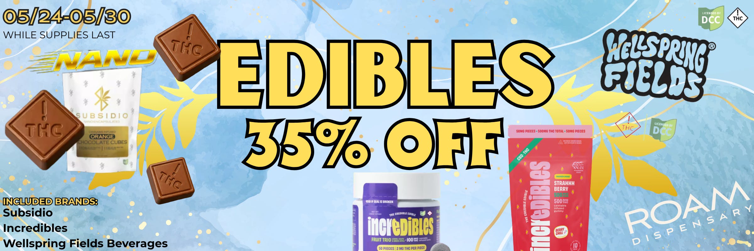 35% off Subsidio, Incredibles, and Wellspring Fields Beverages