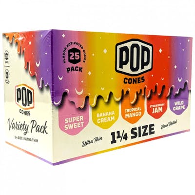 Product: Pop Cones ULTRA THIN King Size Pre-Rolled Retail Cones | Variety Pack | Luvbuds