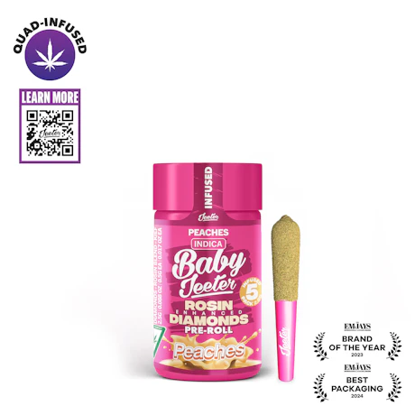 Peaches Baby Jeeter Infused Pre-Roll 5-pack | 2.5g - product image at King of Budz