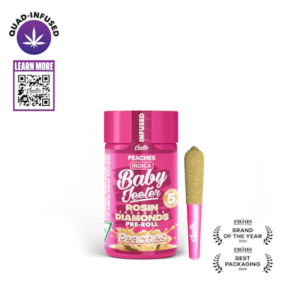 Peaches Baby Jeeter Infused Pre-Roll 5-pack | 2.5g - PRE_ROLLS by Jeeter at King of Budz