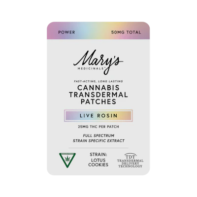 Mary's Medicinals - 50mg Rosin Patch - Power Lotus Cookies
