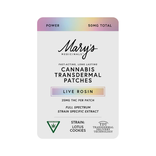 Mary's Medicinals - 50mg Rosin Patch - Power Lotus Cookies