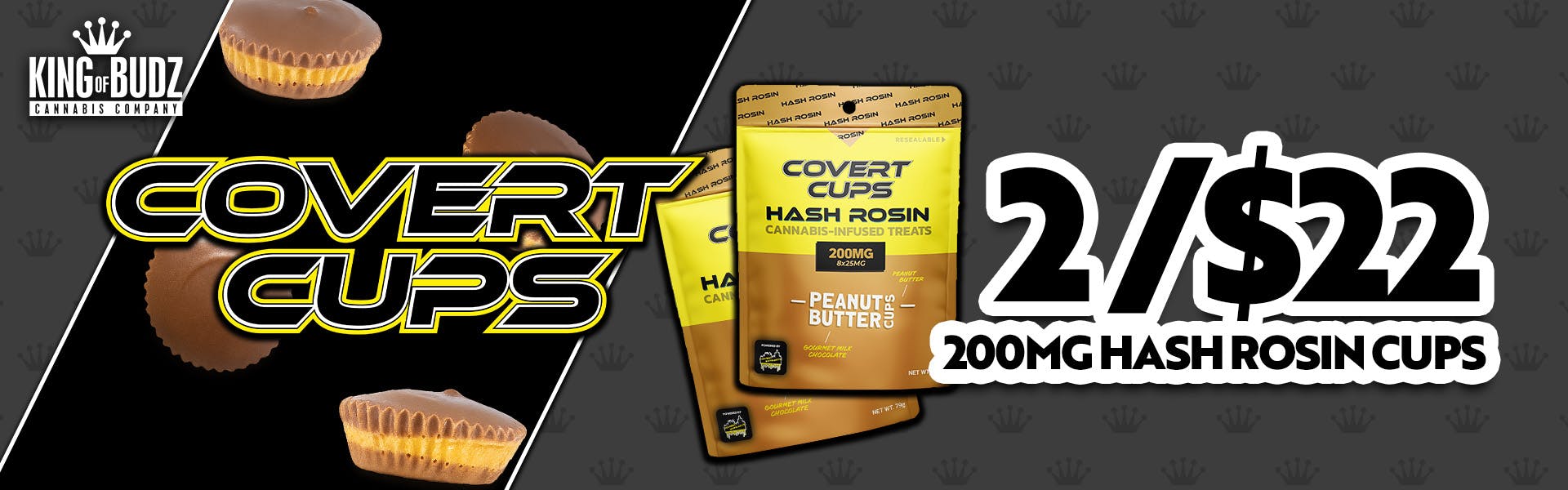 Covert Cups 200mg  Hash Rosin Cups - 2/$22