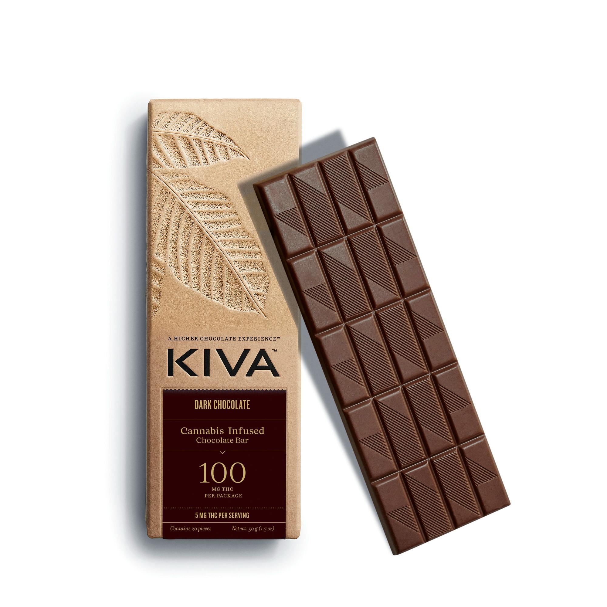 Kiva KIVA | Dark Chocolate Midnight Mint CBN Bar | Edible | 100mg