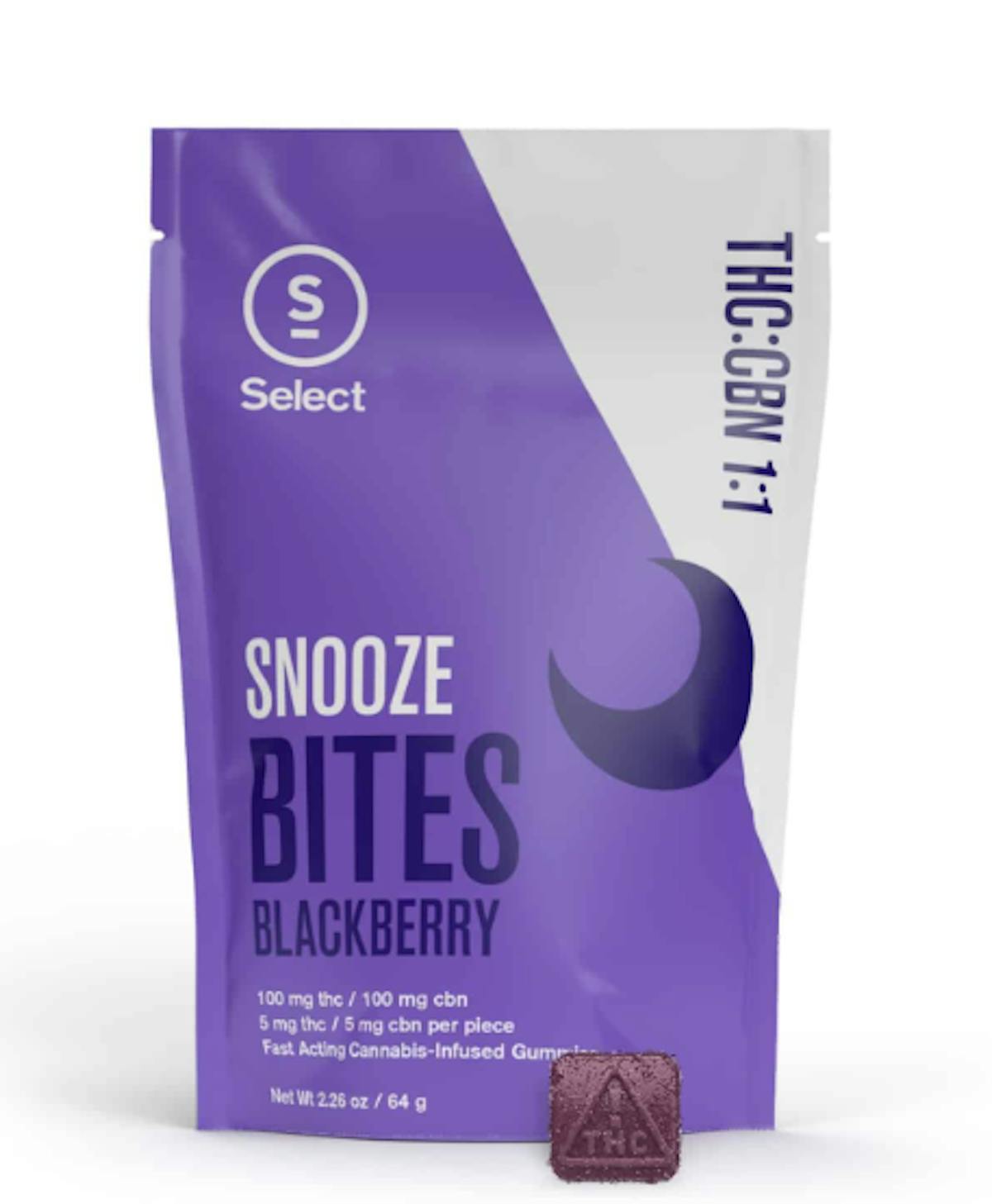 Photo of Snooze Bites 1:1 Blackberry Gummies 100mg 20pk (THC:CBN)
