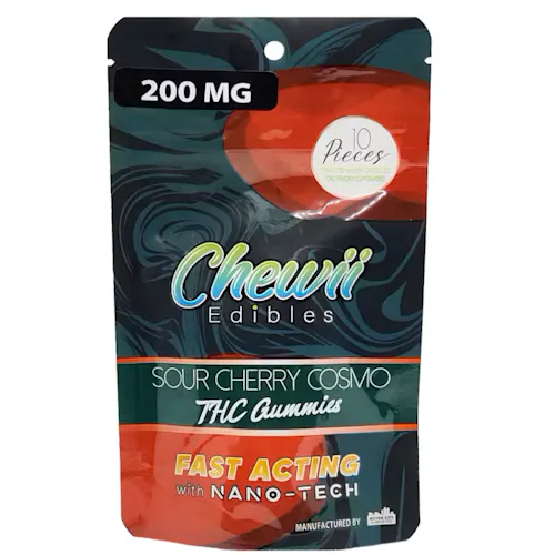 Chewii Fast-Acting Sour Cherry Cosmo Gummies 200mg Rec - Exclusive