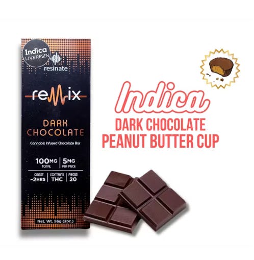 Remix Live Resin Chocolate | Indica Dark Chocolate Peanut Butter